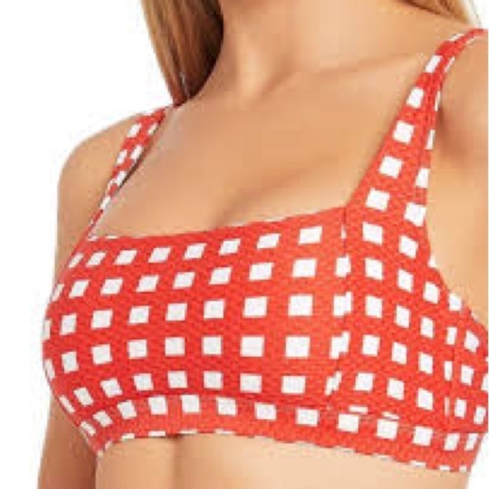 Sea Level Le Damier Square Neck Top & Regular Fit Bikini Bottoms - NEW - Size 4